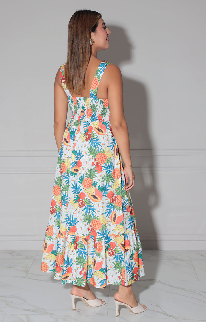 Vestido blanco estampado de flores - VESTIDO Boutiquemirel 