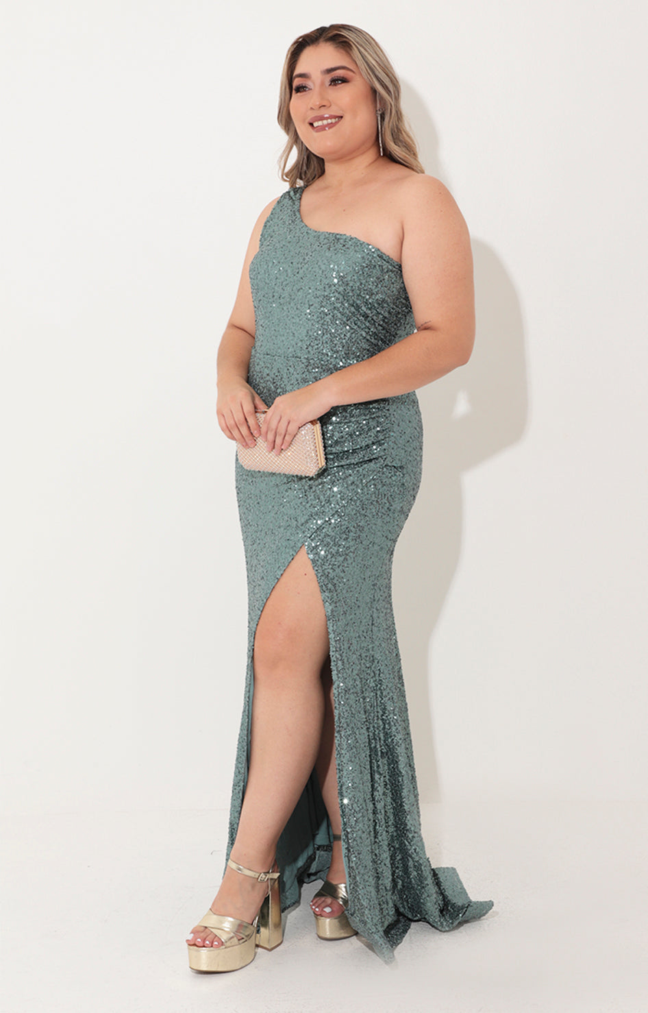 Vestido verde con lentejuela - VESTIDO Boutiquemirel 