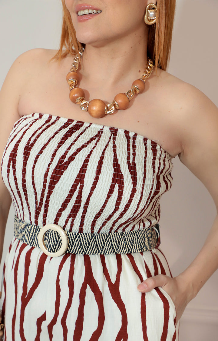 Palazzo blanco estampado en cafe - PALAZZO Boutiquemirel 