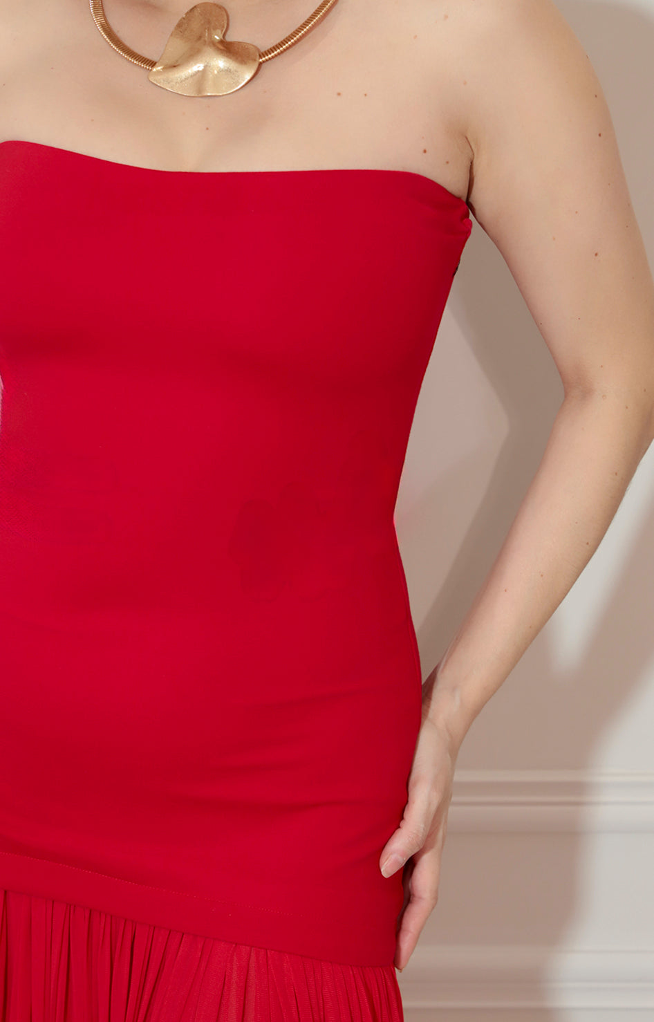 Vestido rojo straple - VESTIDO Boutiquemirel 