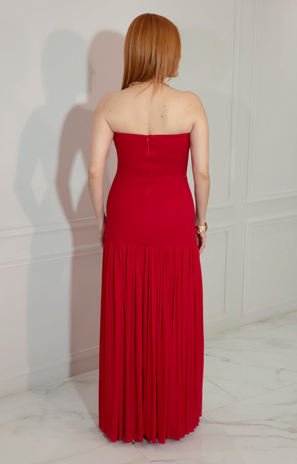 Vestido rojo straple - VESTIDO Boutiquemirel 