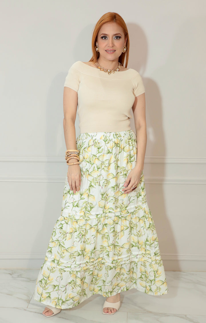 Falda larga estampado con elástico - FALDA Boutiquemirel 