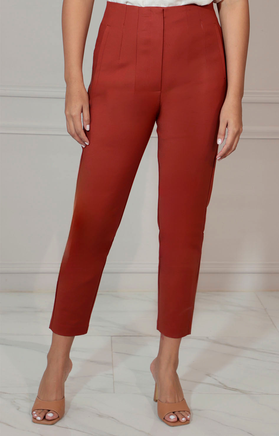 Pantalón chedron de tiro alto - PANTALON Boutiquemirel 