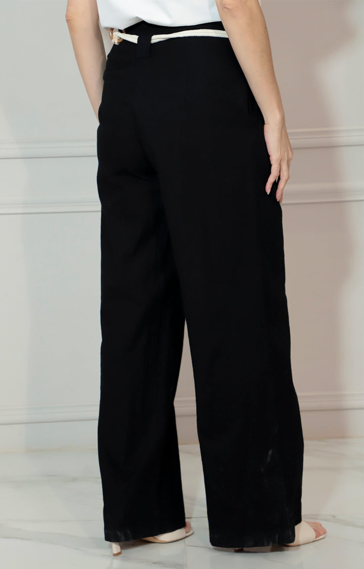 Pantalón negro de tiro alto - PANTALON Boutiquemirel 