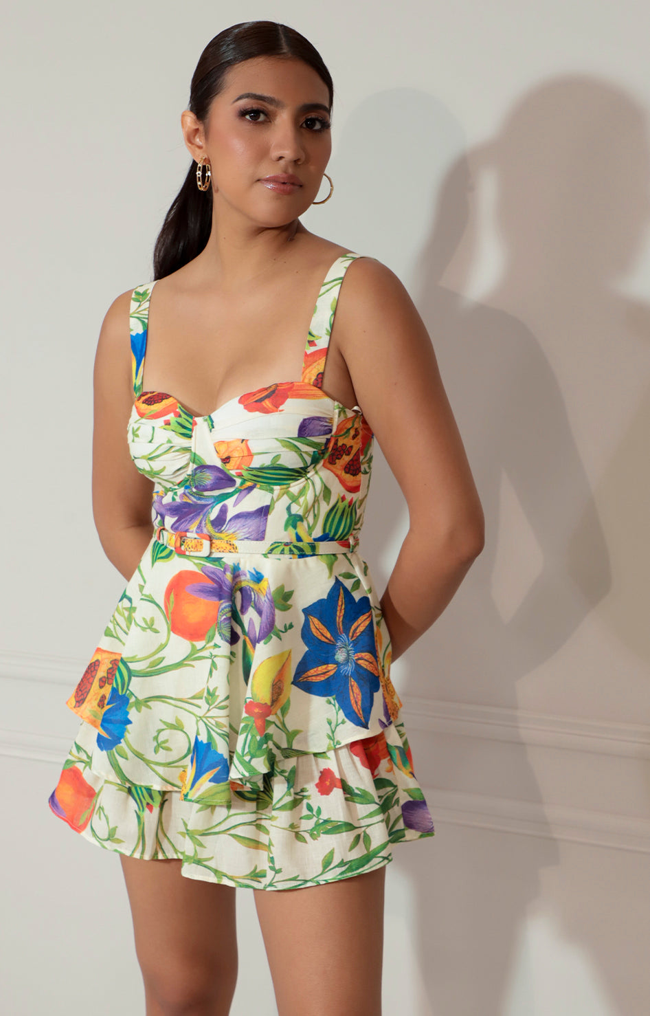 Jumpsuit de tirantes estampado con cinturón - VESTIDO Boutiquemirel 