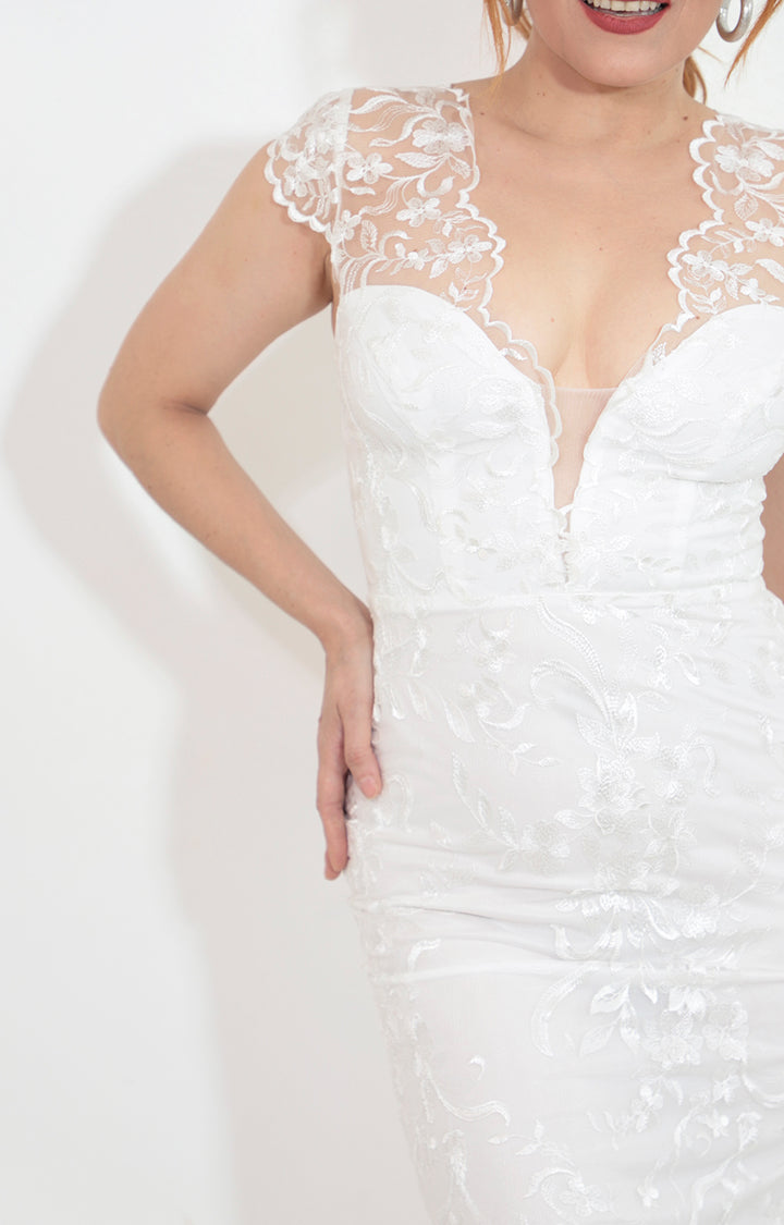 Vestido blanco de guipiur - VESTIDO Boutiquemirel 