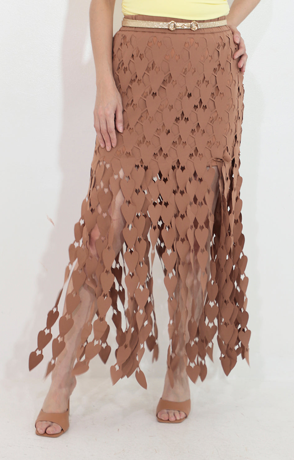 Falda cafe de guipiur