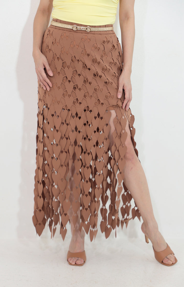 Falda cafe de guipiur