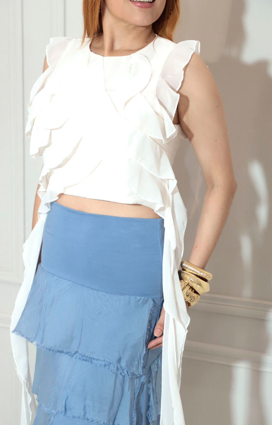 Blusa gasa beige - BLUSA Boutiquemirel 