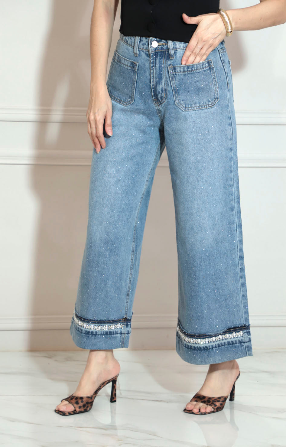 Pantalón recto denim - PANTALON Boutiquemirel 