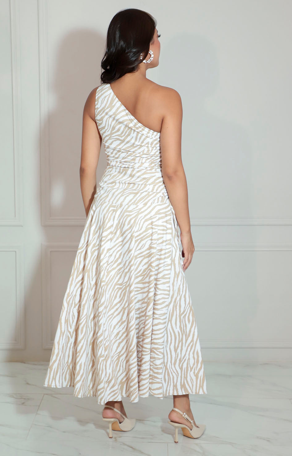 Vestido cebra beige - VESTIDO Boutiquemirel 