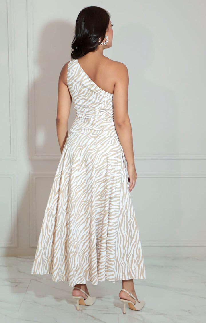 Vestido cebra beige - VESTIDO Boutiquemirel 