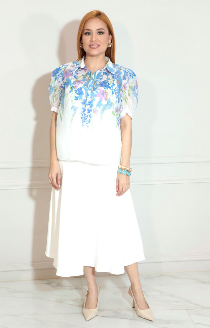 Blusa gasa estampada - BLUSA Boutiquemirel 