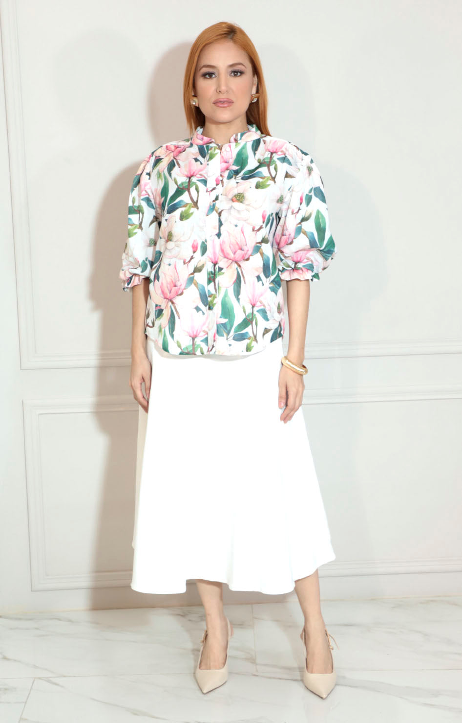 Blusa blanca estampada - BLUSA Boutiquemirel 