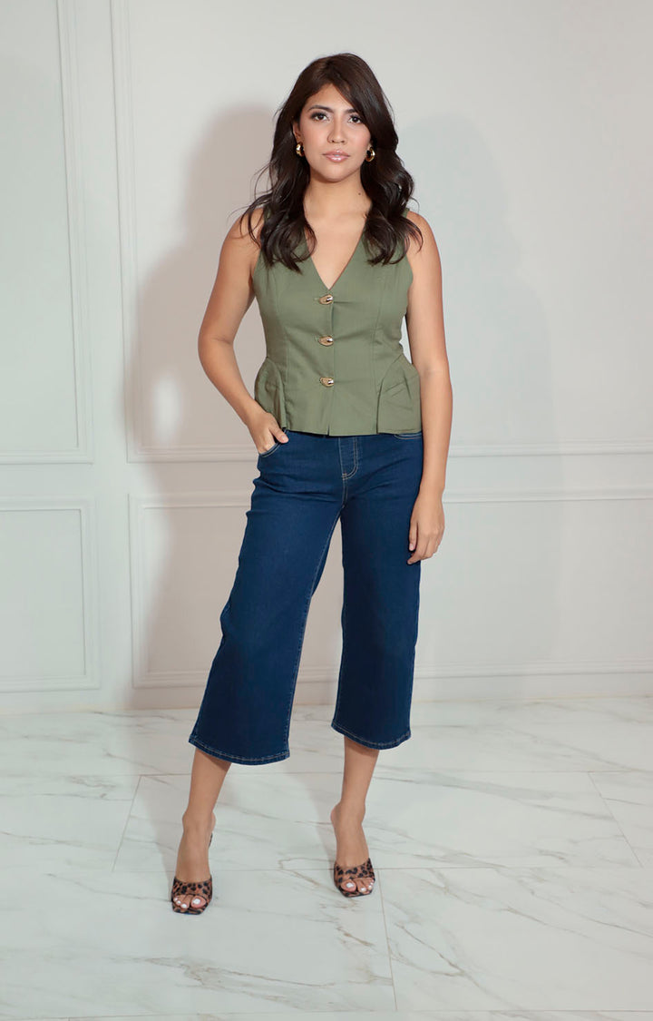 Chaleco verde - BLUSA Boutiquemirel 