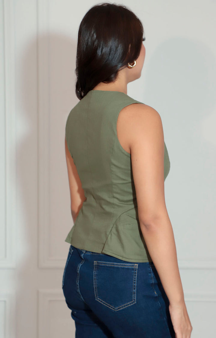 Chaleco verde - BLUSA Boutiquemirel 