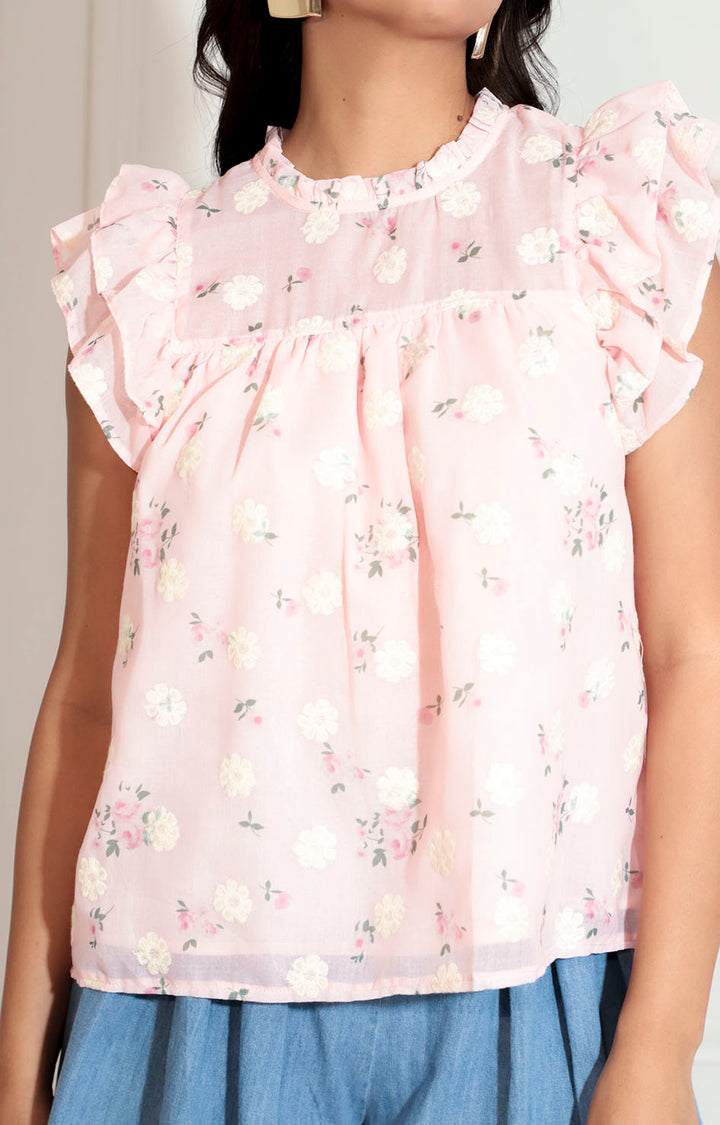 Blusa rosa estampada - BLUSA Boutiquemirel 
