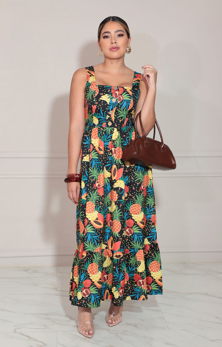 Vestido tropical negro - VESTIDO Boutiquemirel 