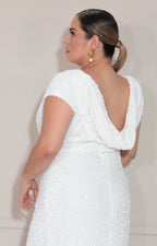 Vestido blanco con lentejuela - VESTIDO XL Boutiquemirel 
