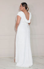 Vestido blanco con lentejuela - VESTIDO XL Boutiquemirel 