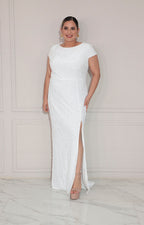 Vestido blanco con lentejuela - VESTIDO XL Boutiquemirel 