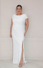 Vestido blanco con lentejuela - VESTIDO XL Boutiquemirel 