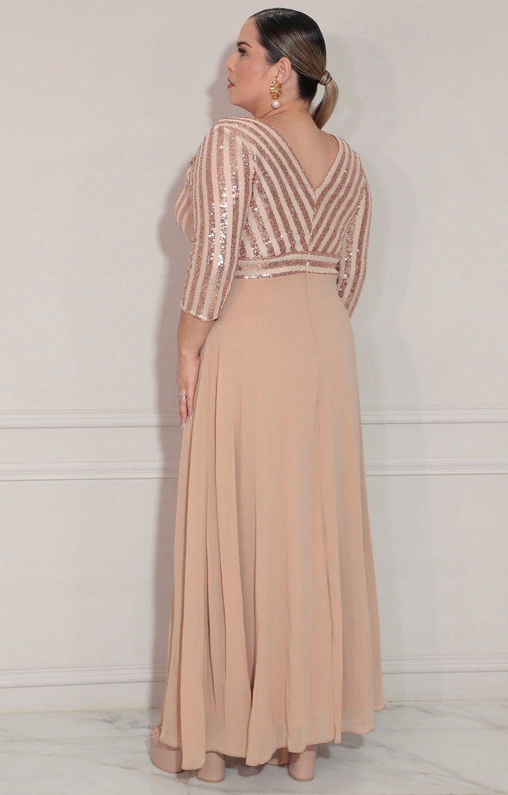 Vestido beige de gala - VESTIDO XL Boutiquemirel 