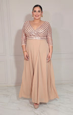 Vestido beige de gala - VESTIDO XL Boutiquemirel 
