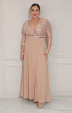 Vestido beige de gala - VESTIDO XL Boutiquemirel 