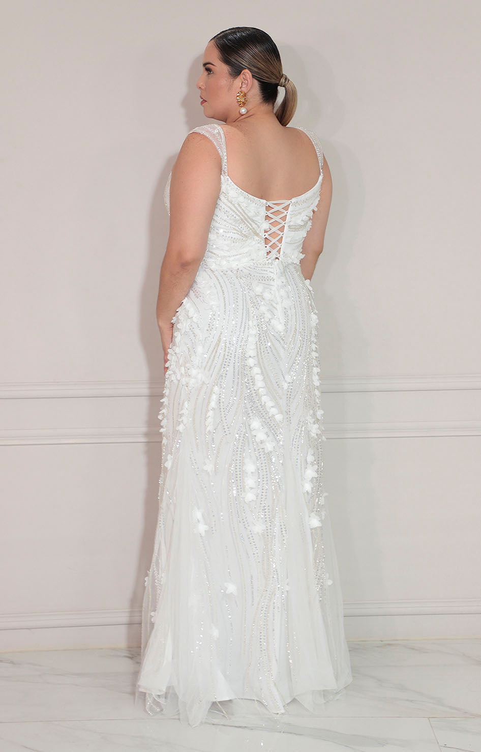 Vestido blanco de gala - VESTIDO XL Boutiquemirel 