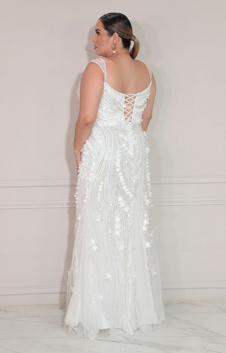 Vestido blanco de gala - VESTIDO XL Boutiquemirel 