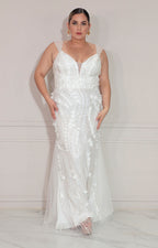 Vestido blanco de gala - VESTIDO XL Boutiquemirel 
