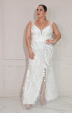 Vestido blanco de gala - VESTIDO XL Boutiquemirel 