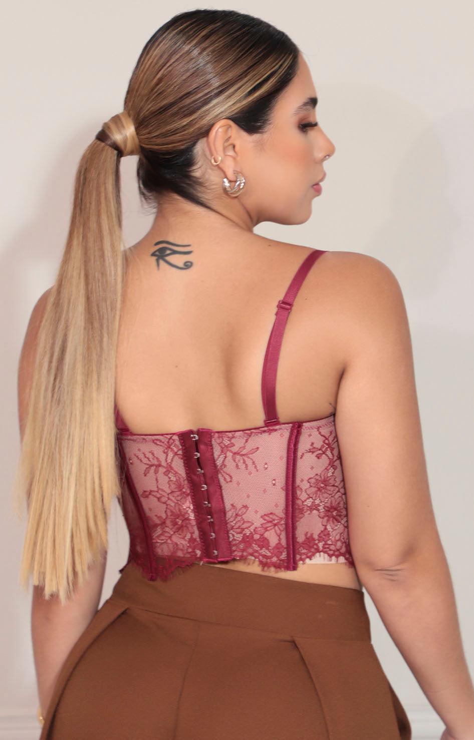 Bustier magenta de encaje - BLUSA Boutiquemirel 