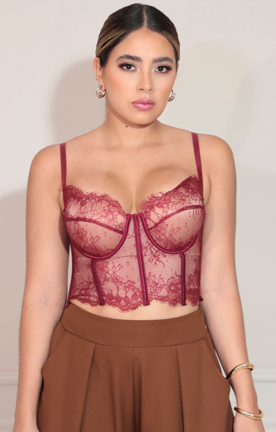 Bustier magenta de encaje - BLUSA Boutiquemirel 