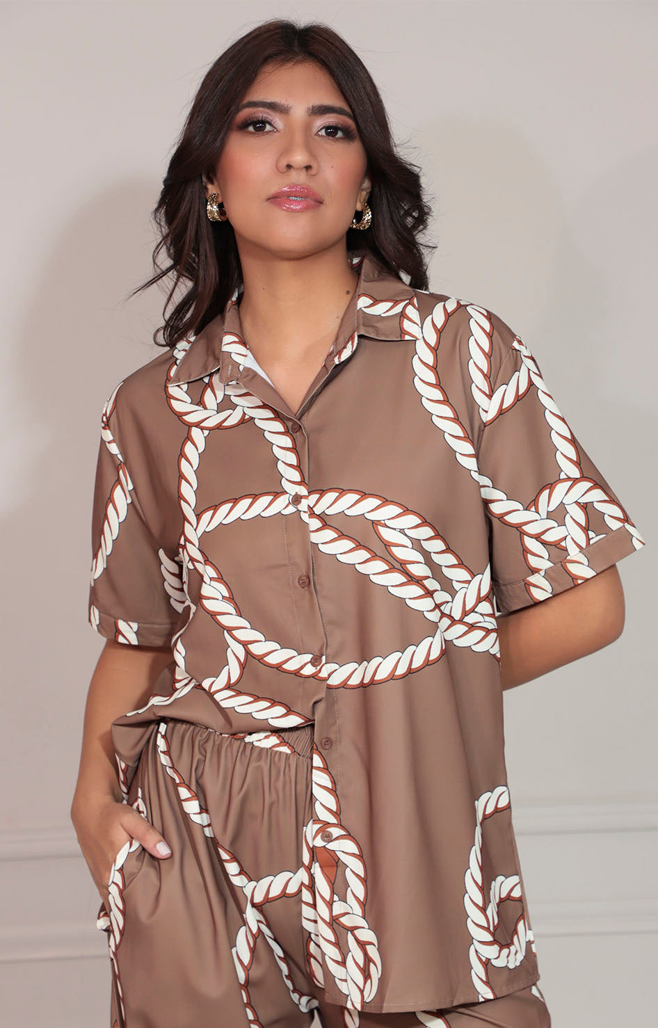 Conjunto café estampado - CONJUNTO Boutiquemirel 