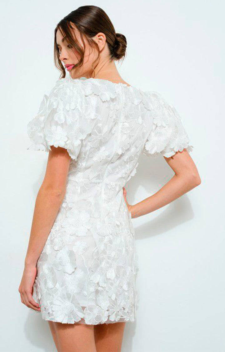 Vestido blanco  3D - VESTIDO Boutiquemirel 