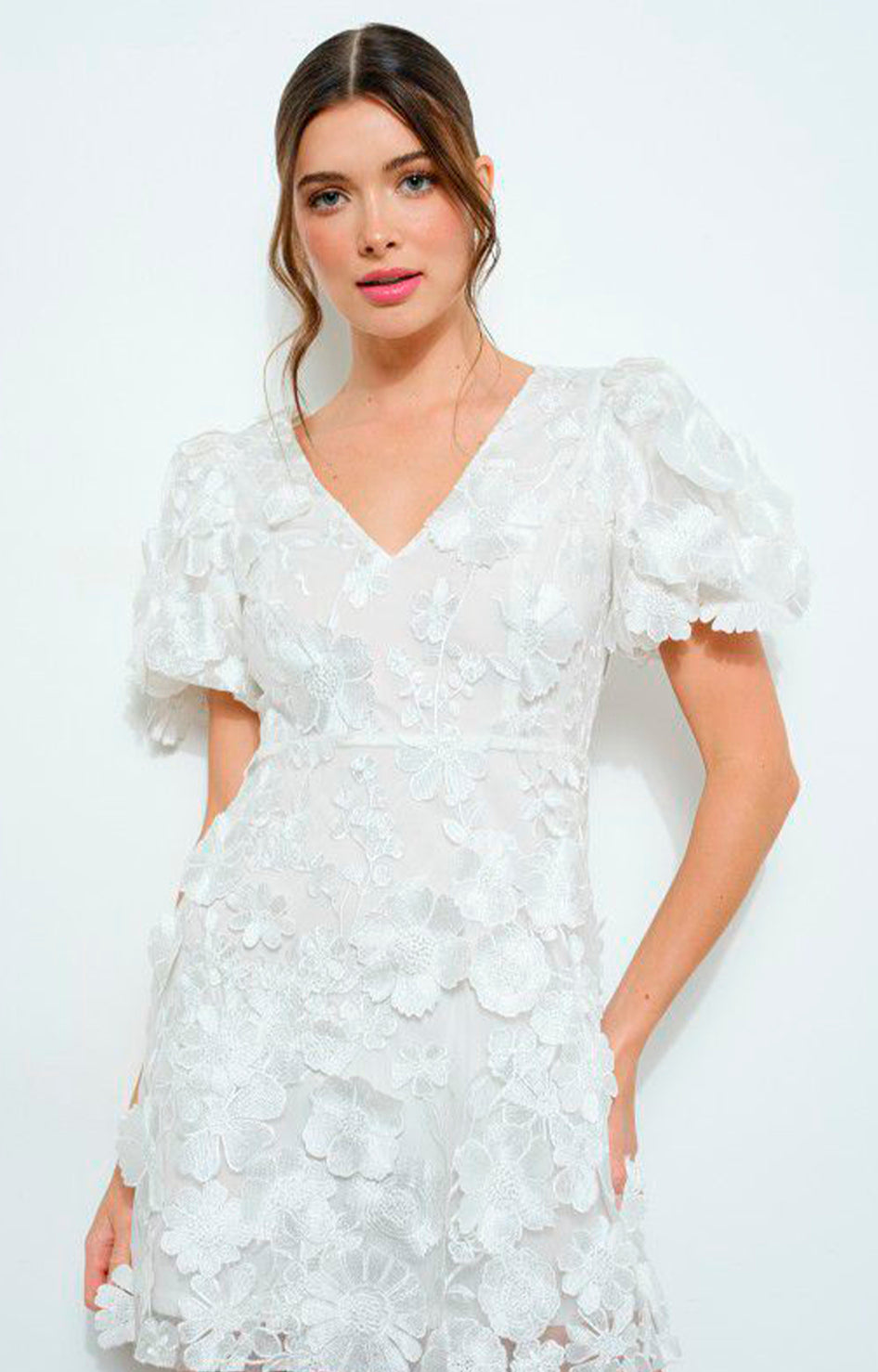 Vestido blanco  3D - VESTIDO Boutiquemirel 