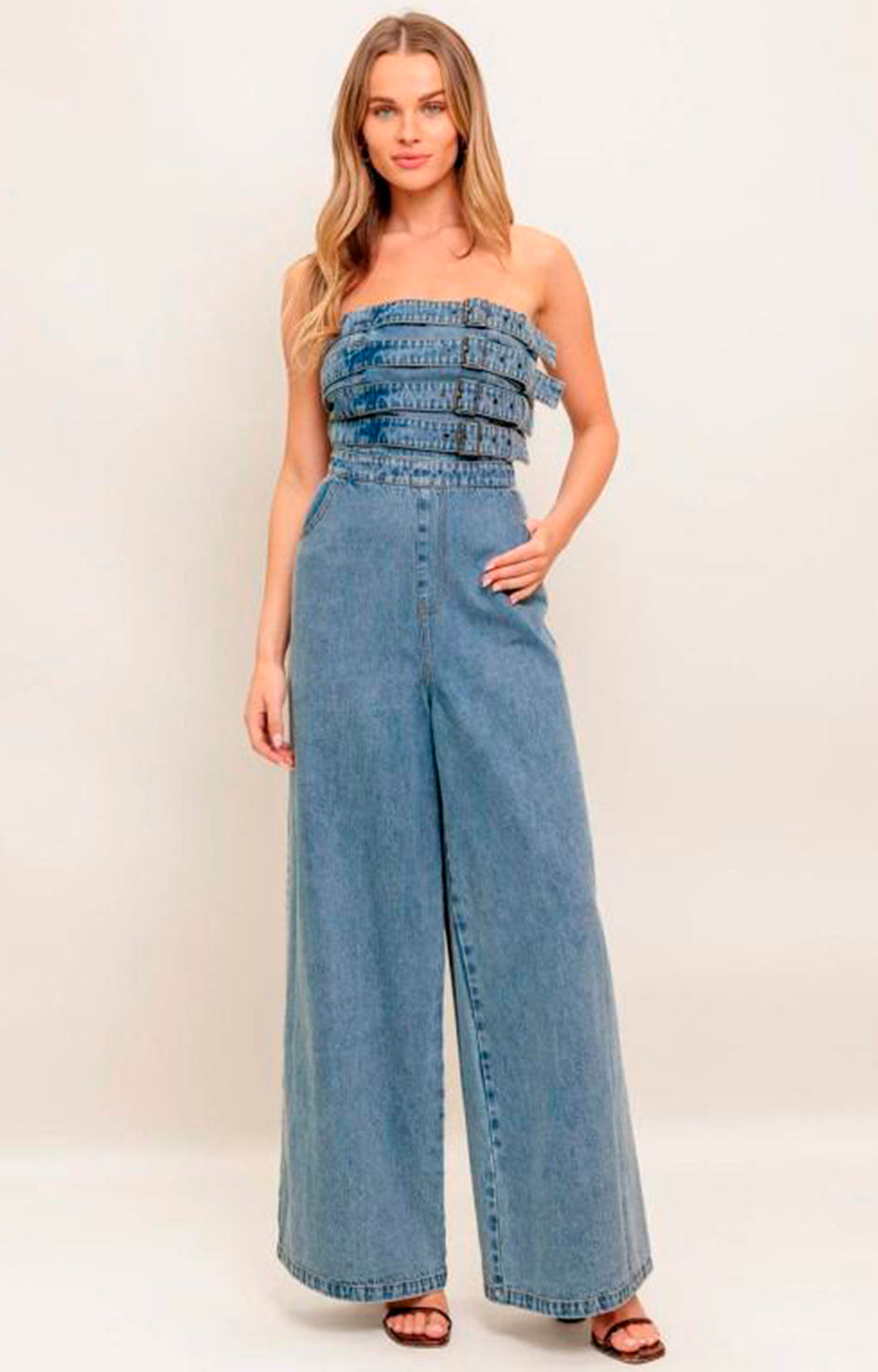 Palazzo denim straple - PALAZZO Boutiquemirel 