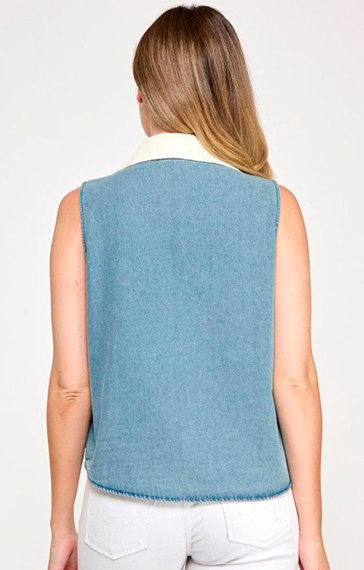 Blusa de mezclilla con bordado - BLUSA Boutiquemirel 
