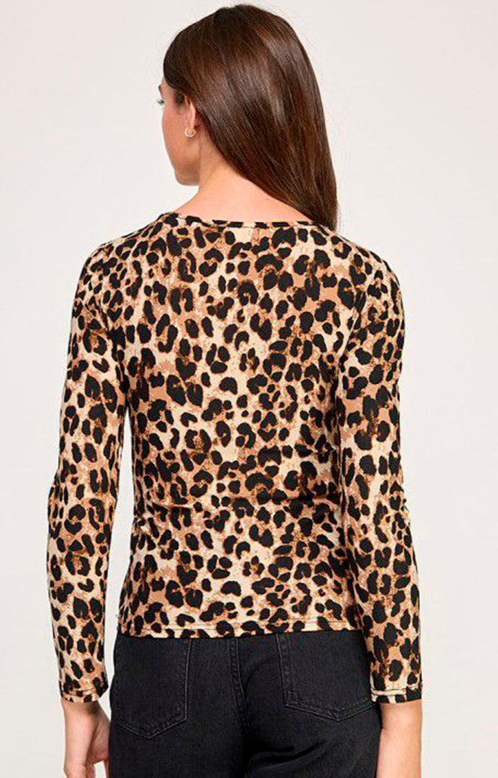Blusa estampada con manga larga
