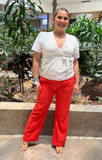 Blusa blanca con lazo - Boutiquemirel