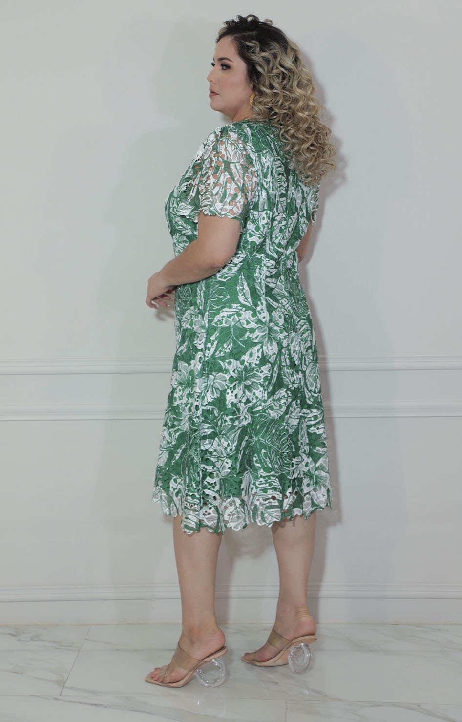 Vestido verde de guipiur - VESTIDO XL Boutiquemirel 
