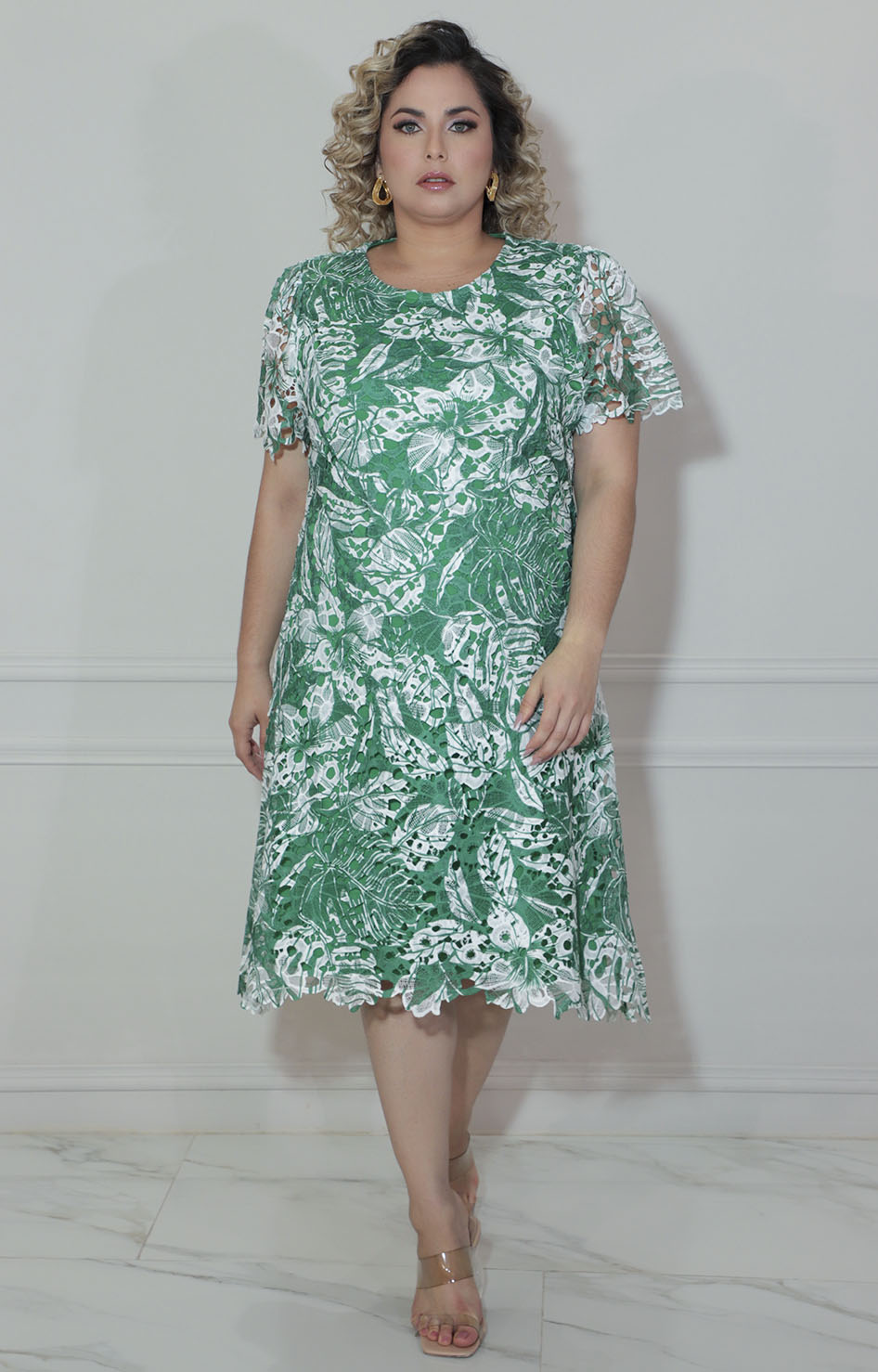 Vestido verde de guipiur - VESTIDO XL Boutiquemirel 