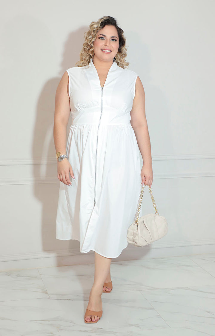 Vestido blanco popelina - VESTIDO XL Boutiquemirel 