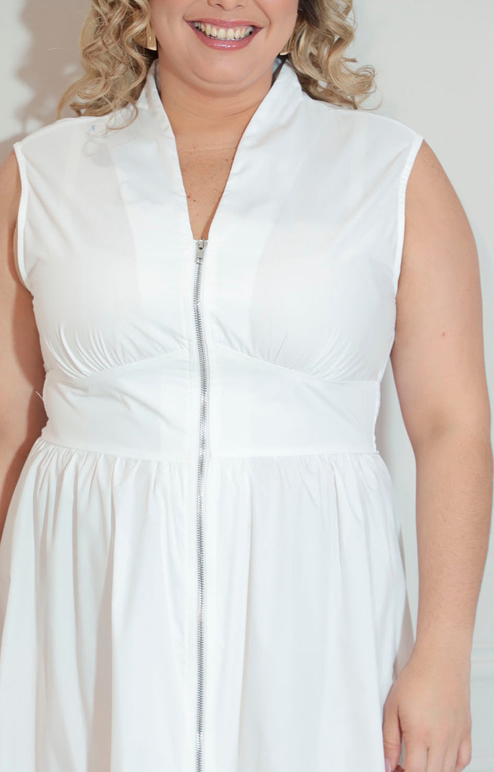 Vestido blanco popelina - VESTIDO XL Boutiquemirel 