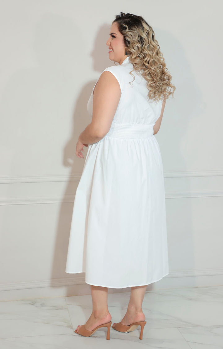 Vestido blanco popelina - VESTIDO XL Boutiquemirel 
