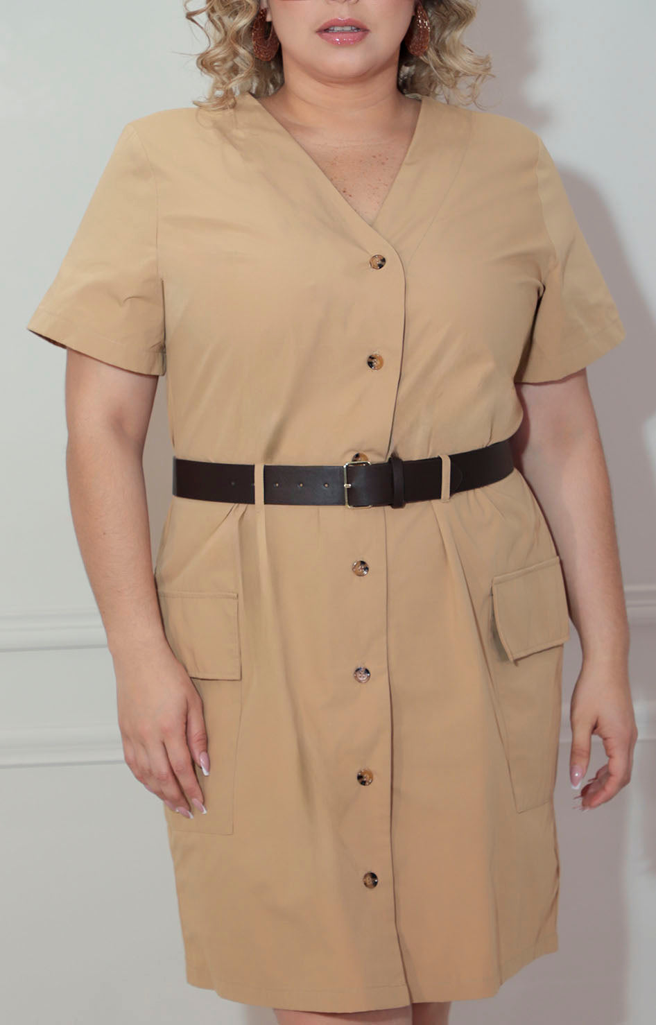 Vestido beige popelina - VESTIDO XL Boutiquemirel 