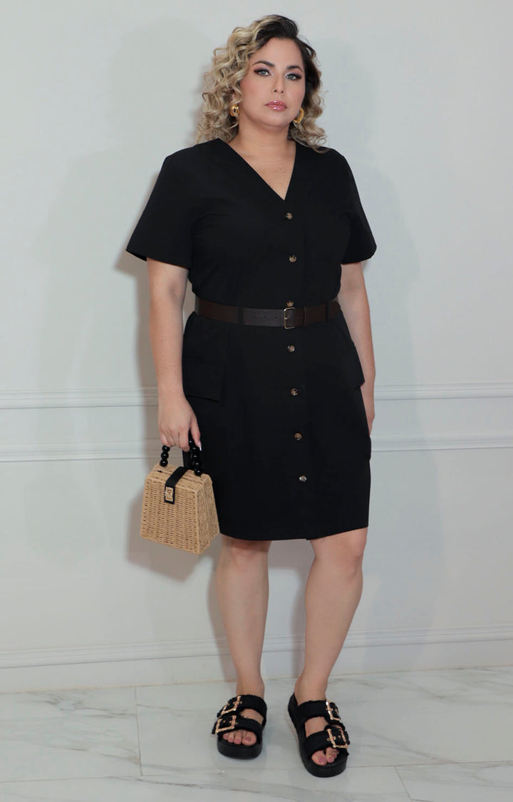 Vestido negro popelina - VESTIDO XL Boutiquemirel 