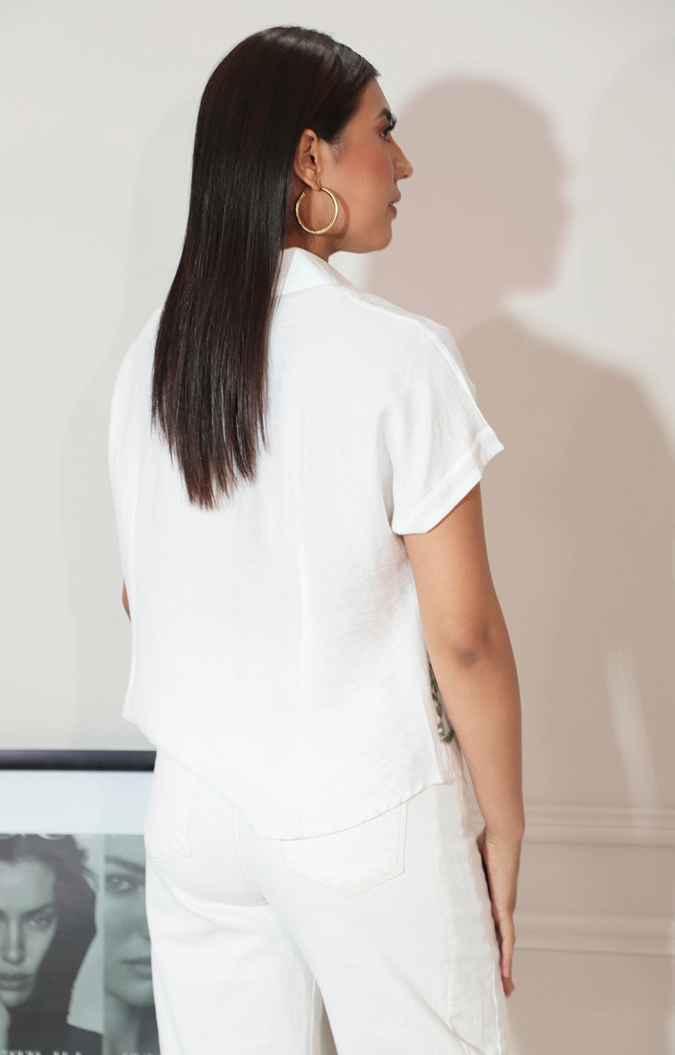 Blusa blanca estampada con botones - BLUSA Boutiquemirel 